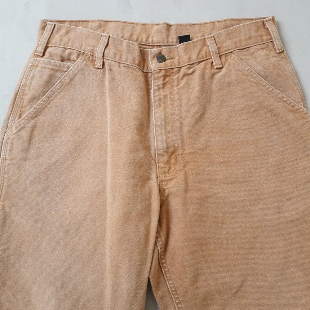 Vintage Carhartt Carpenter Pants 34x30 Mens Brown Loose Fit Duck Canvas Workwear